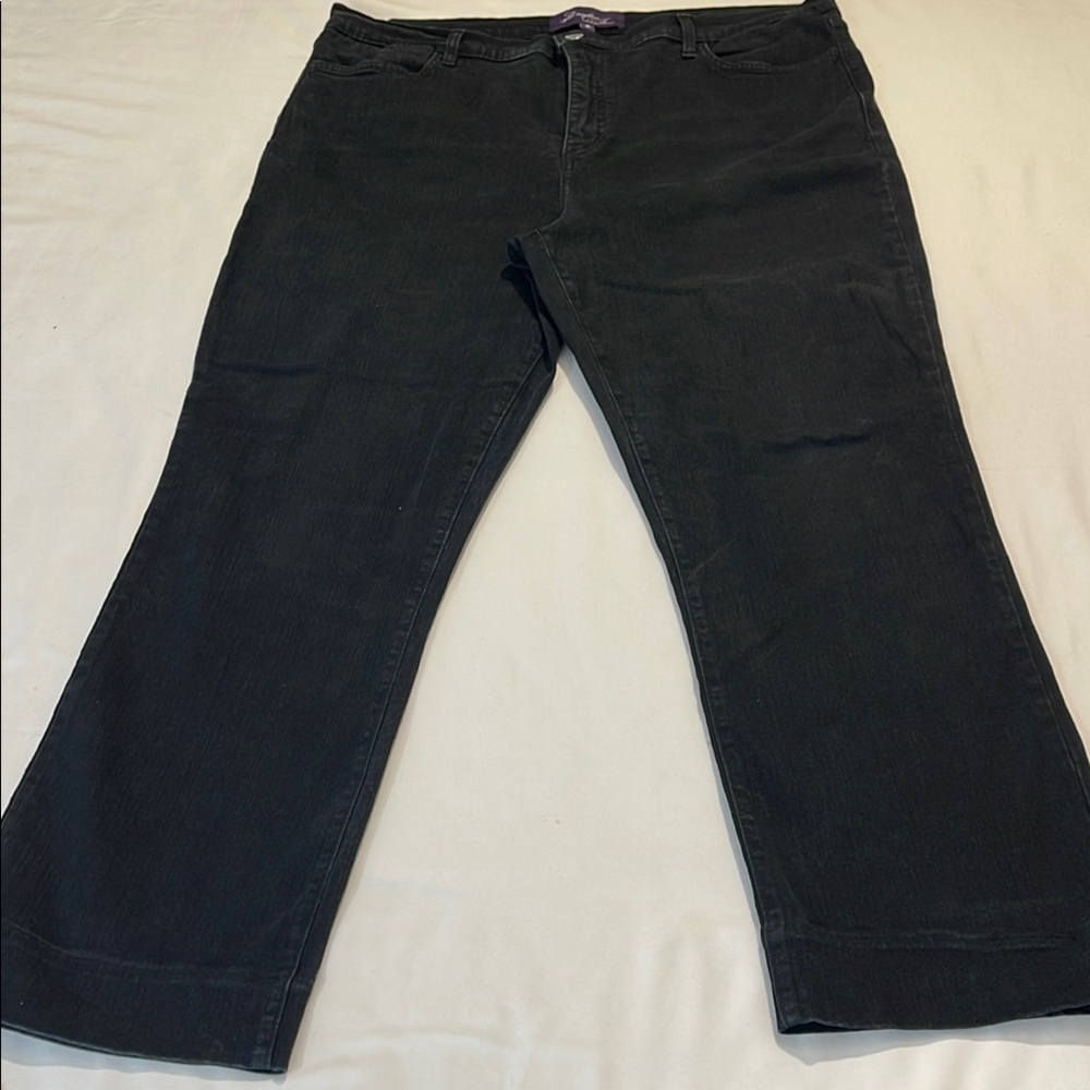 NYDJ WOMENS SIZE 16 Black Wide-Leg Pants